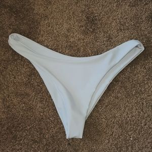 Cheeky white bikini bottoms